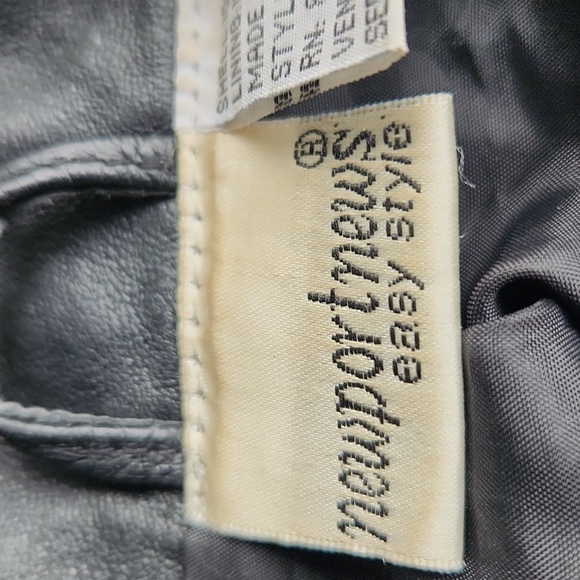 Newport News Black Leather Jacket - size 10 - Picture 5 of 9